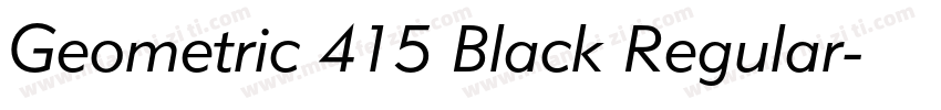 Geometric 415 Black Regular字体转换